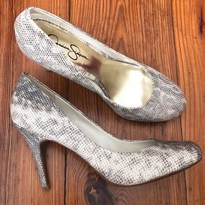 Jessica Simpson Faux Snake Skin 4in Heels